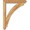 Ekena Millwork Thorton Arts and Crafts Rough Sawn Bracket w/ Offset Brace, Western Red Cedar, 6"W x 32"D x 40"H BKT0604X32X40THR03RWR - alternate 3
